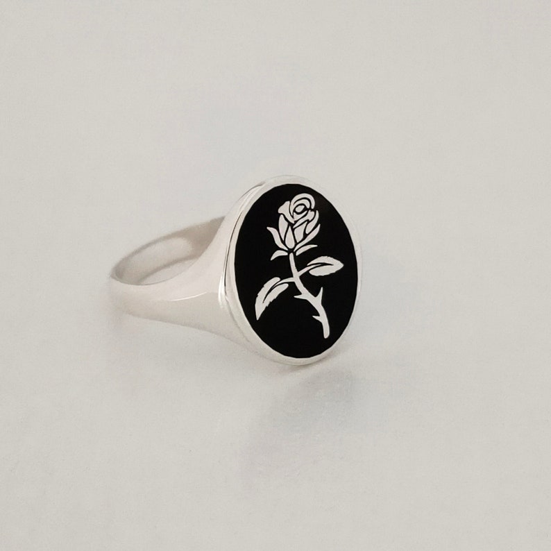 Rose Ring Silver Ring Rings for Women Etsy