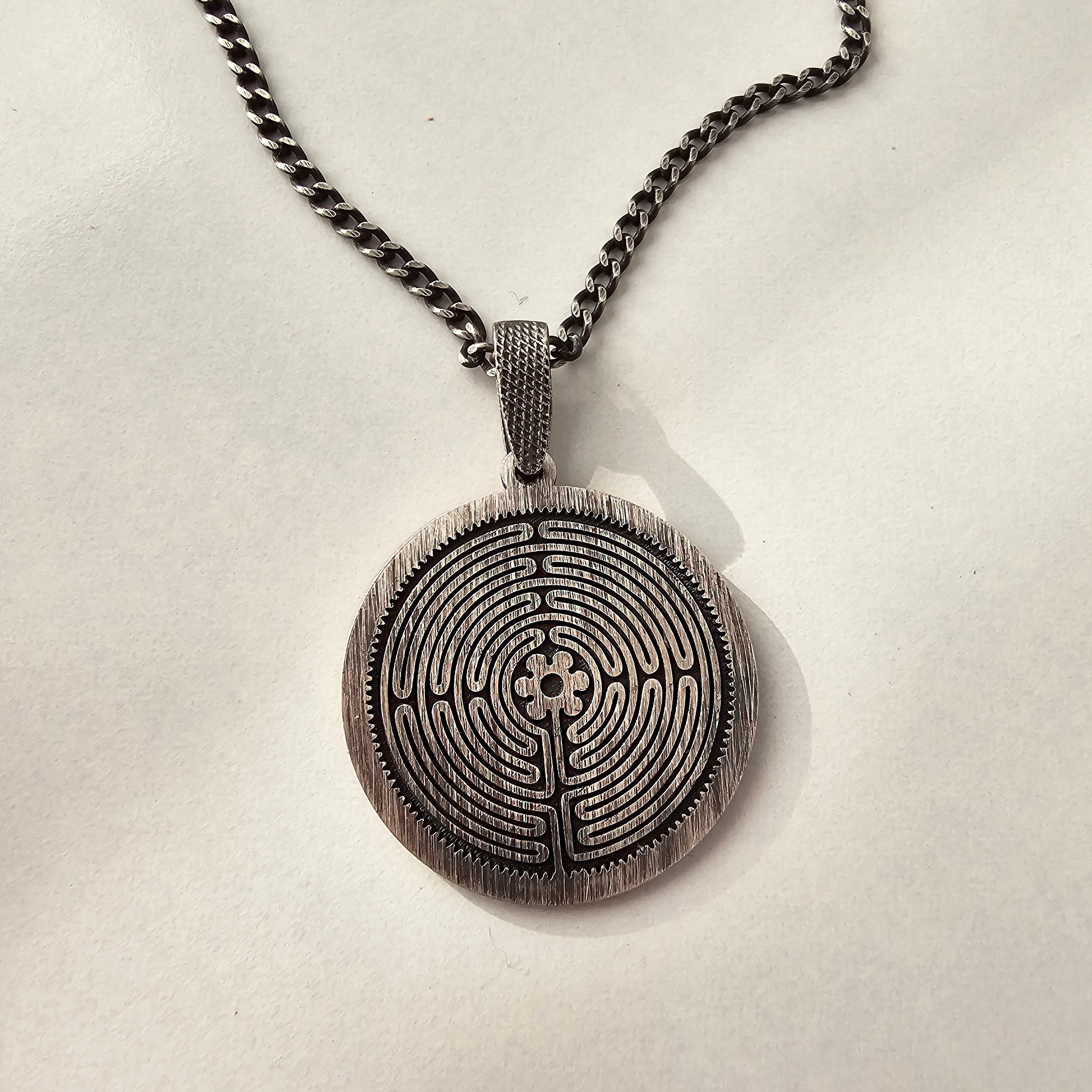 Ancient Labyrinth Pendant, Chartres Labyrinth Jewelry, the