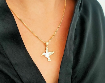 Sterlingzilveren kolibrieketting: sieraden vogelliefhebber