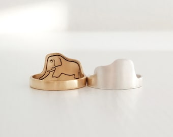 Der Kleine Prinz Ring, Le Petit Prince Ring, Der Kleine Prinz Zitat Ring, Ein Hut oder eine Boa Ring, Versteckter Elefant Ring, Der Kleine Prinz Hut