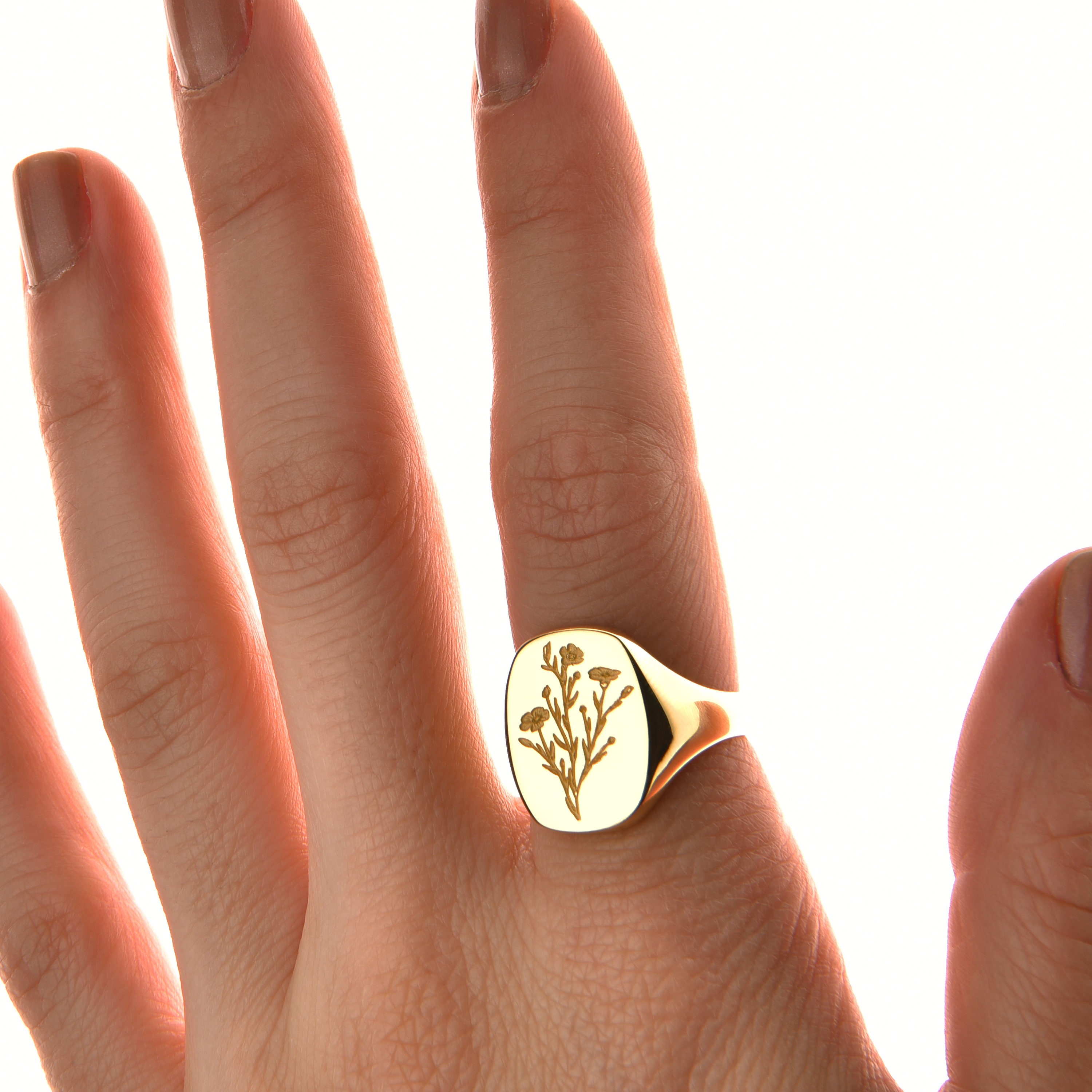 Silver Ring Ring Wildflower Ring Etsy