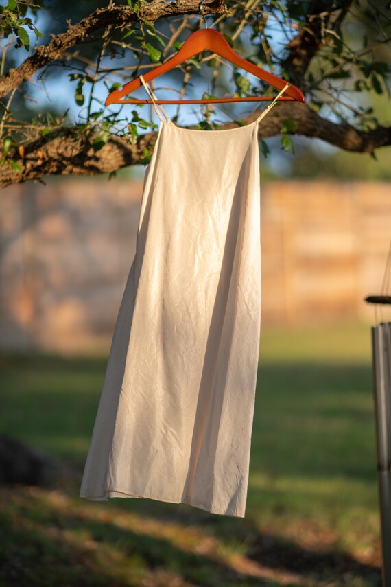 Vintage 1940s Silky Untagged Slip, Pale Blush in C