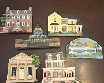 CHOICE: Shelia&#39;s Houses 1990&#39;s wooden building Shelf Sitter pieces