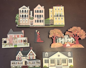CHOICE: Shelia&#39;s Houses 1990&#39;s wooden building Shelf Sitter pieces