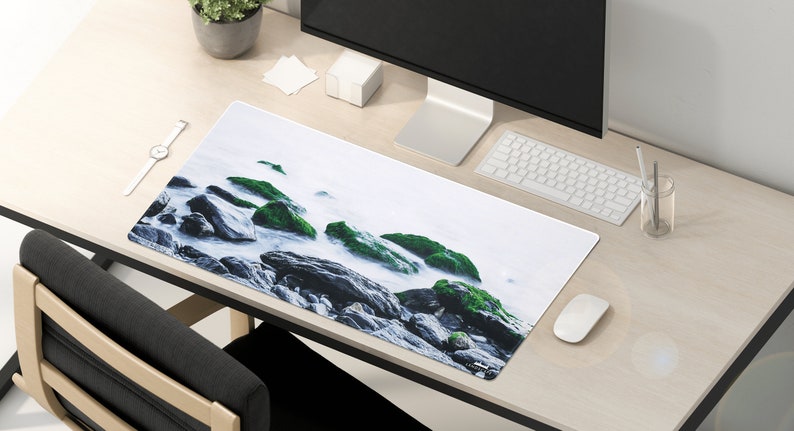 LIMITED DEAL Lxndscxpe Mouse Pad High Quality Desk Mat with Unique Design Calm, Relaxing and Zen River by Lxndscxpe image 2