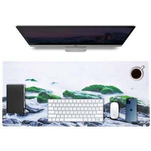 LIMITED DEAL Lxndscxpe Mouse Pad High Quality Desk Mat with Unique Design Calm, Relaxing and Zen River by Lxndscxpe image 1