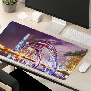 Large Mouse Pad Professional Desk Pad High Quality Desk Mat with Unique Design Effervescent City by Lxndscxpe image 2