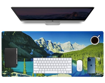 LIMITED DEAL | Lxndscxpe Mouse Pad | Professional Desk Pad | High Quality Desk Mat | Unique Design | Moraine Lake, Banff by Lxndscxpe