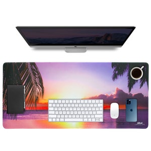 LIMITED DEAL Lxndscxpe Mouse Pad High Quality Desk Mat with Unique Design Calm and Relaxing Purple Paradise Sunset by Lxndscxpe image 1