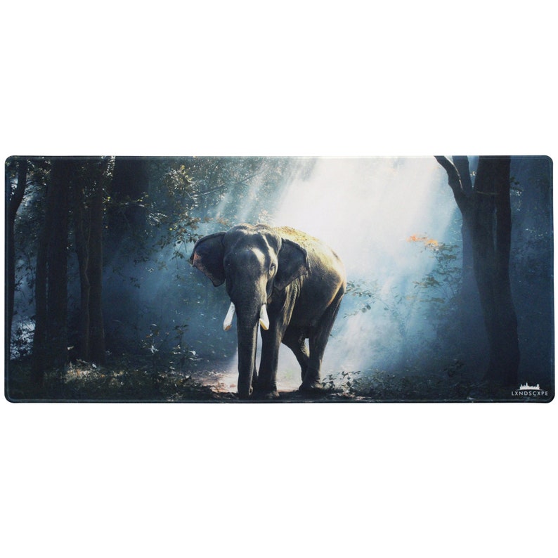 LIMITED DEAL Lxndscxpe Desk Mat High Quality Desk Mat with Unique Design Wild Nature Life The Last Elephant by Lxndscxpe image 4