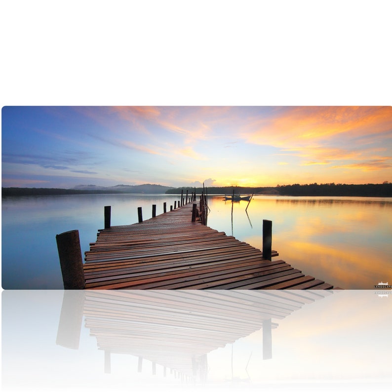 Large Professionnal Mouse Pad with Unique Design High Quality Desk Mat and Desk Pad for Home and Work Serene Relaxation Quai by Lxndscxpe image 6