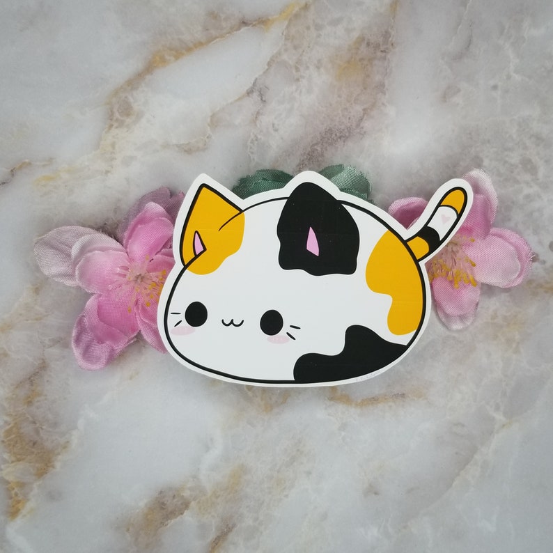 Calico Cat Stickers Water bottle Stickers Waterproof Etsy
