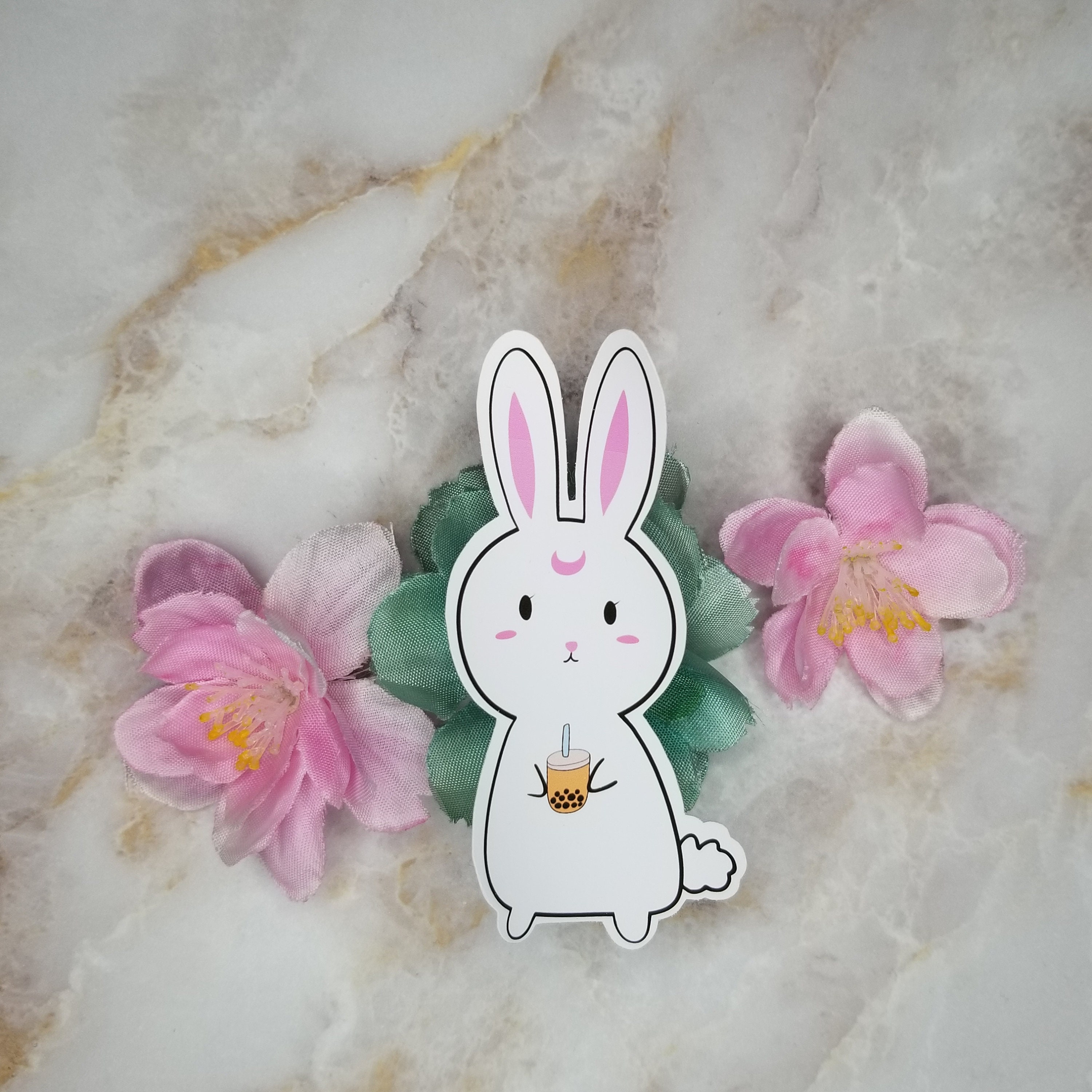 Kawaii Boba Bunny Stickers: Kawaii Sticker Bunny Boba | Etsy