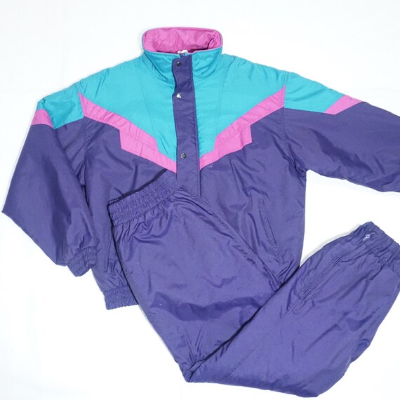Vintage 80's retro two piece ski suit