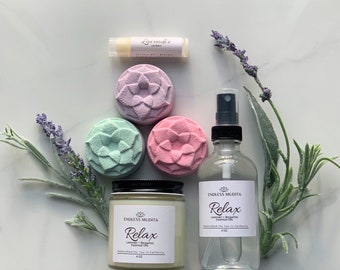 Aromatherapy Gift Box - Lavender & Bergamot - Spa Gift Set - Self Care Set - Pampering Gift - Get Well Gift - Birthday Gift