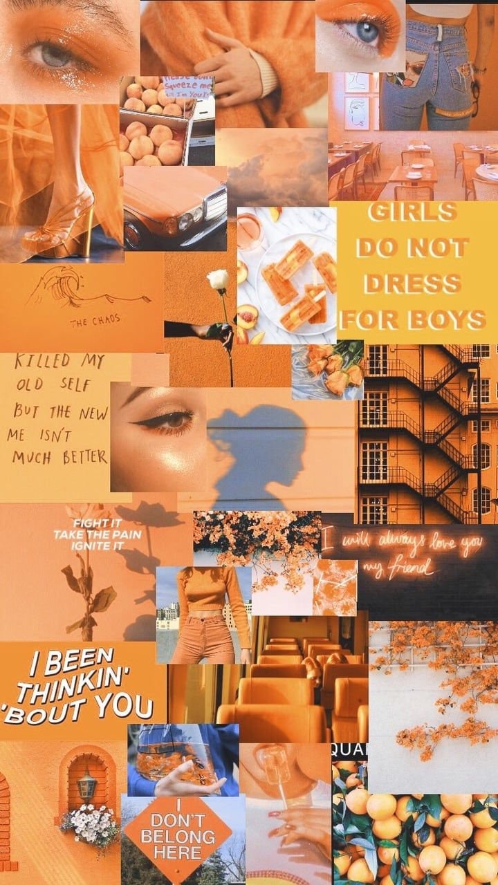Orange photo collage | Etsy