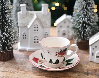 Mason's Christmas Village Square Ironstone Cake Plate Bowl 8.75