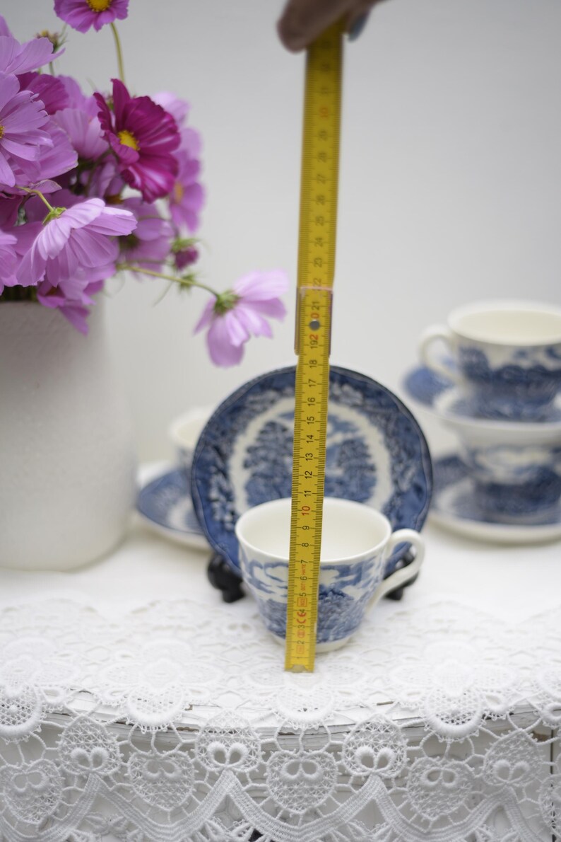 Vintage Set of 4 Cups and Saucers, Old Castle by Barratts of