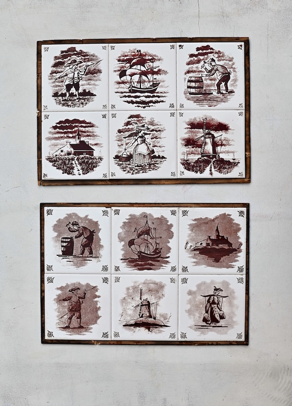 デルフト タイル2枚セット デルフト タイル2枚セット デルフト焼き