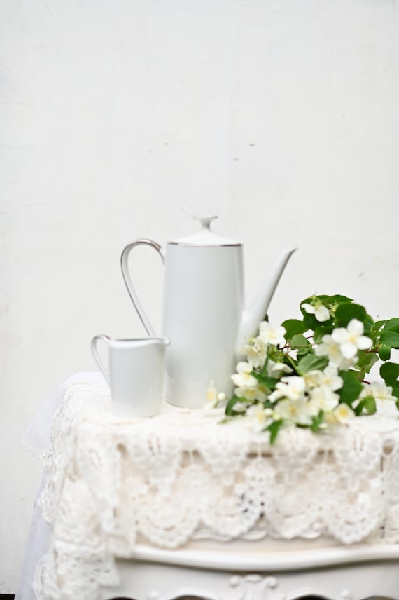 Mitterteich Bavaria Vintage Teekanne Kaffeekanne und Milchkännchen 