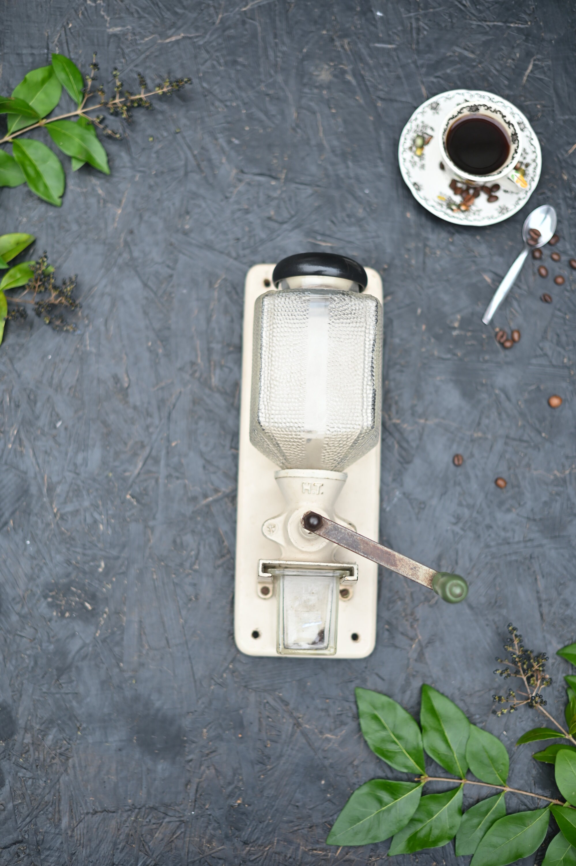 Antique Very Rare Coffee Grinder Glass Wall Mounted With Etsy