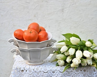 Vintage PTMD Ceramic Flower Pot Set: Decorative Fruit Bowls - Etsy