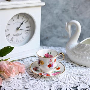 Royal Adderley, Teacup and Saucer, made in England, Fine Bone China, Ridgway Potteries.