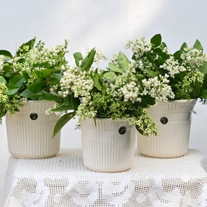 Set of 3 Vintage Rare Secla Portugal Retro Flower Pot.