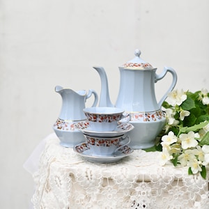 Vintage Haas & Czjzek Schlaggenwald - Art Deco coffee or tea set. from 1930.