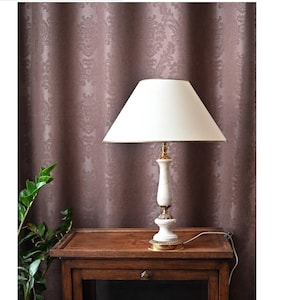 Vintage Carrara Marble Table Lamp and copper, beautiful design, very good quality, 1970s..