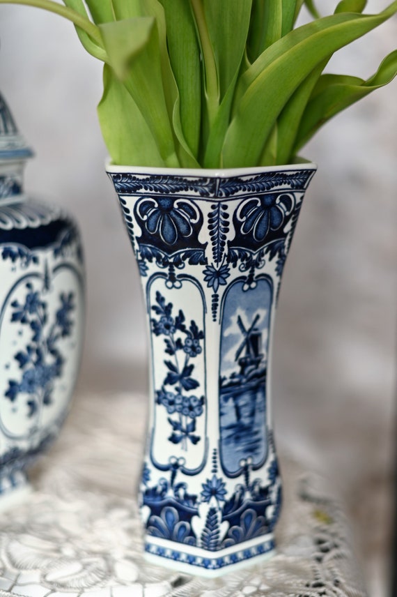 Delft Blue and White Cabinet Set. Made by BOCH for Royal Sphinx