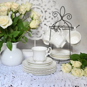 Vintage. Royal Albert trio sets, &quot;Reverie&#39;&#39; Bone China cup and saucer and desert plate.