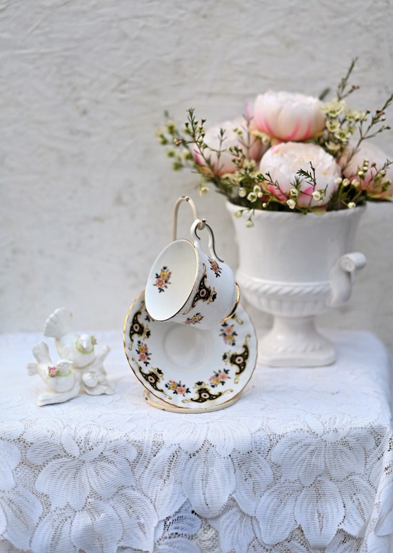 Vintage. Royal Stafford, Pattern 1845, Cup and Saucer English Bone