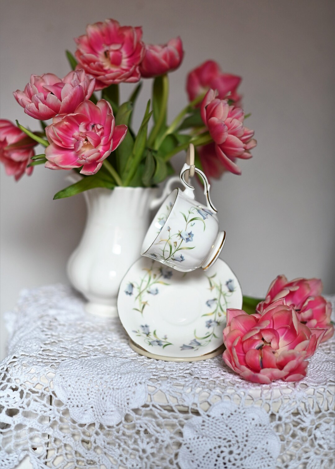 Vintage. Duchess Harebell 571, Bone China Cup and Saucer. Etsy