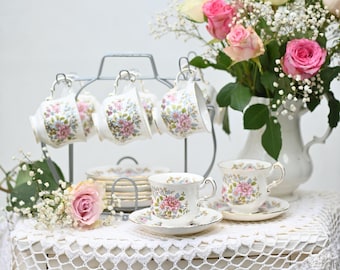 Beautiful. vintage Royal Standard cup and saucer in the &quot;Mandarin&quot; pattern.