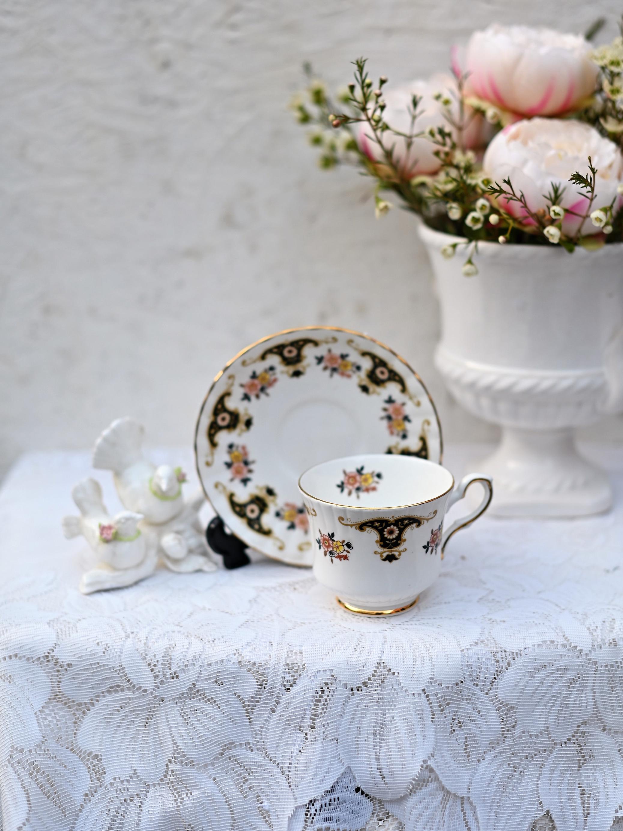 Vintage. Royal Stafford, Pattern 1845, Cup and Saucer English Bone