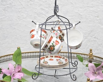 Vintage Royal Rose Teetasse und Untertassen-Set - englisches Blumenmuster
