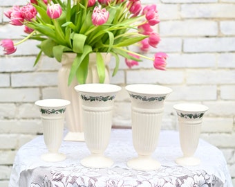 Vintage Wedgwood Mid Century Serie, 4er Set Vasen, Wedgwood Ivy Serie.