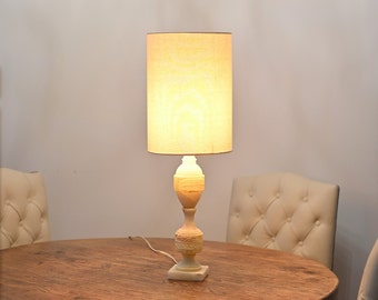 Rechtsaf Barcelona Maxim Vintage White Marble Lamp With Shade. Genuine Vintage Marble - Etsy