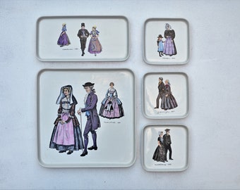 Vintage Villeroy & Boch pastry plates set