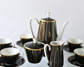 Vintage Porcelain Tableware, Kahla, Konitz, GDR, Porcelain Coffee