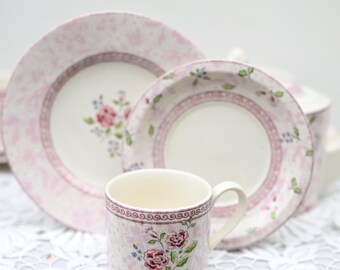 Vintage Johnson Brothers 'rose Damask' Service for 5 Persons. - Etsy
