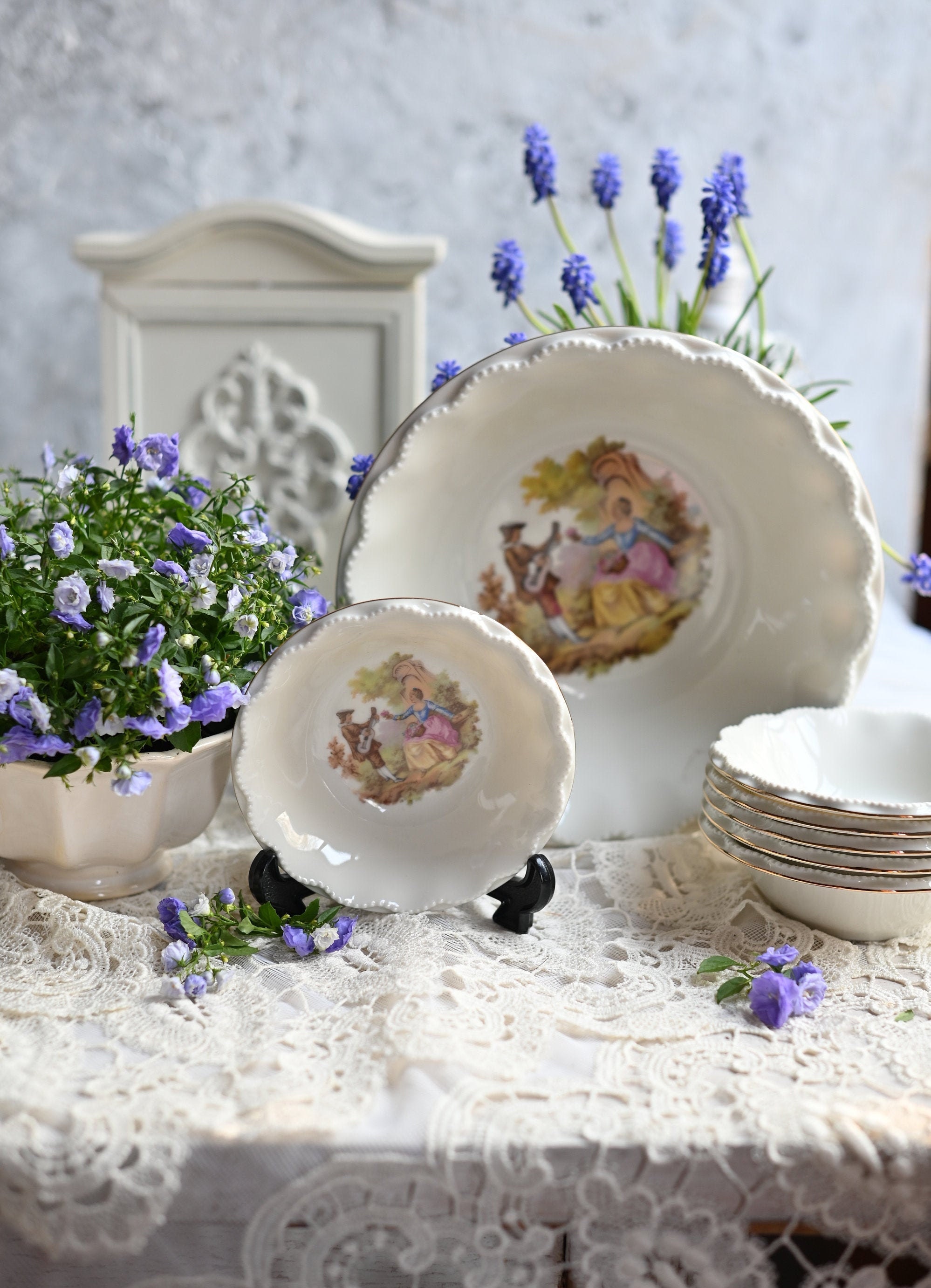 Bavaria rose plates - Etsy 日本
