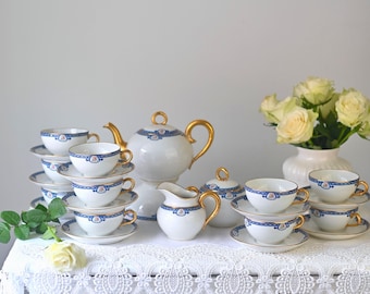 Vintage Limoges Coffee Set: French Porcelain Tea Service