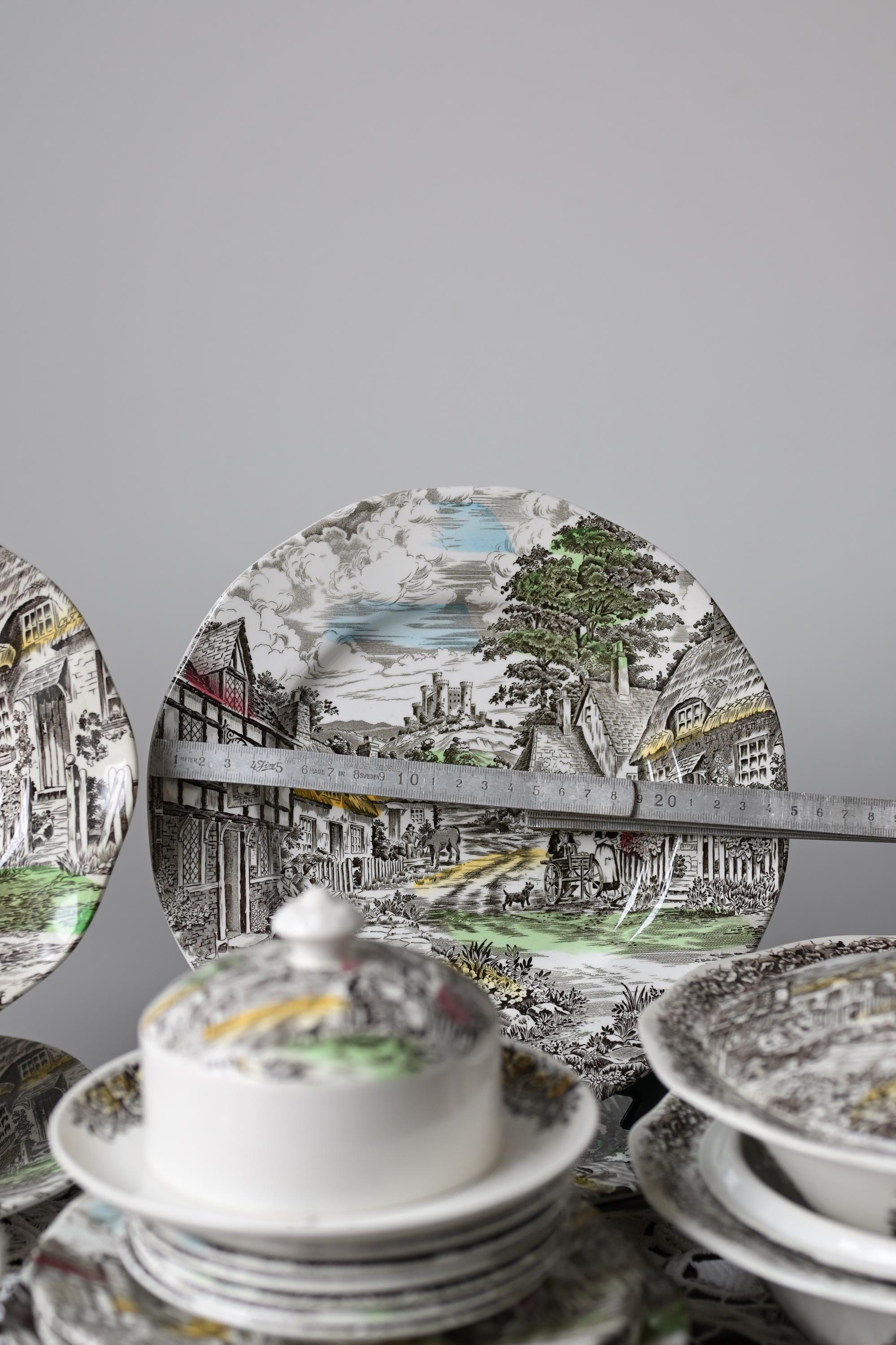 Vintage Enoch Wedgwood Servies | Old English Village | Engels