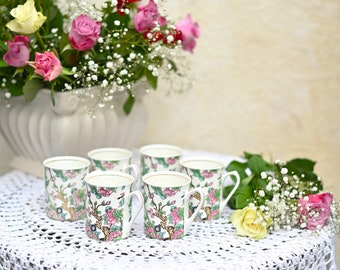 Juego de tazas de té vintage Royal Garden - Hecho en Inglaterra