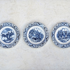 Set of 3 societe Ceramique Maestricht – wall plates Napoleon. vintage.
