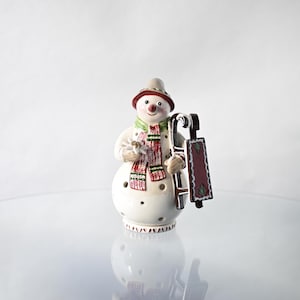 Vintage Snowman Decolights by Villeroy & Boch, beautiful and rare figure.
