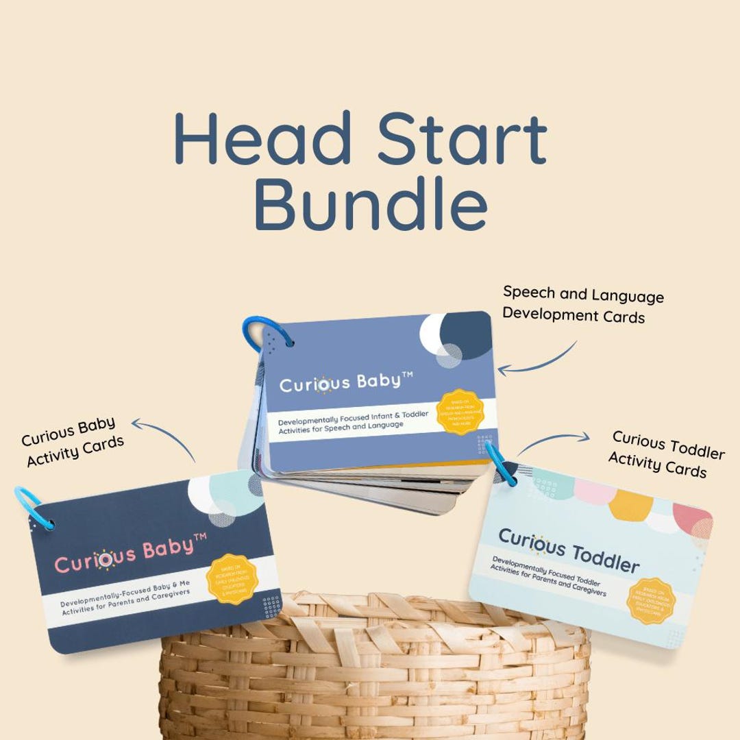 Development Cards SLP Designed Baby Activities Curious Baby Speech & Language Development ...