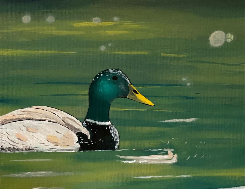 Duck Acrylic Painting